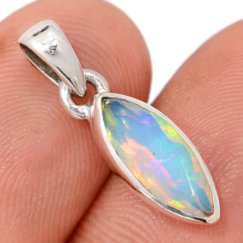 0.8" Ethiopian Opal Faceted Pendants - EOFP2255