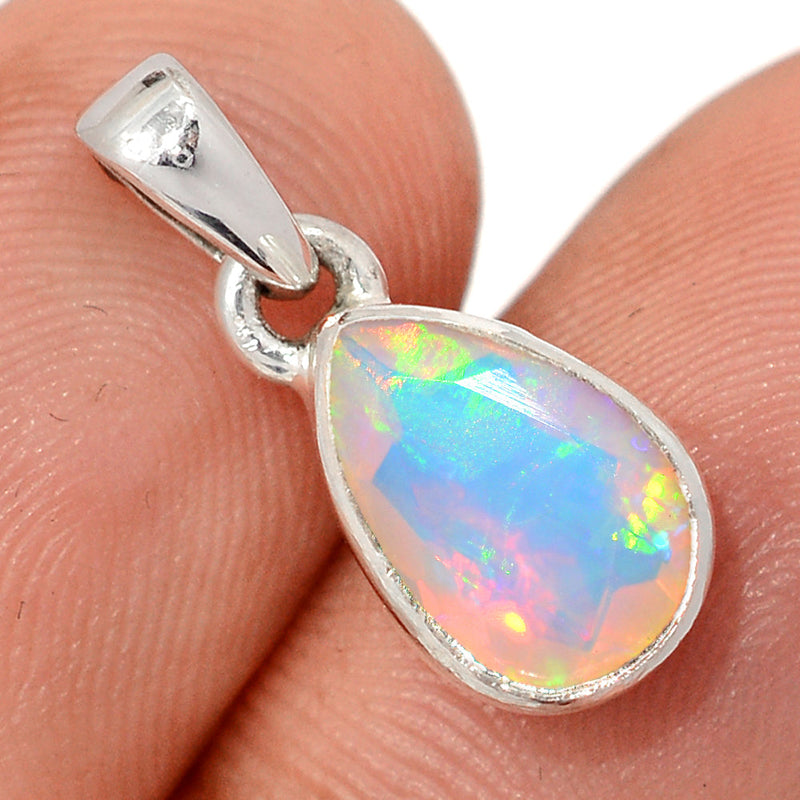 0.7" Ethiopian Opal Faceted Pendants - EOFP2257