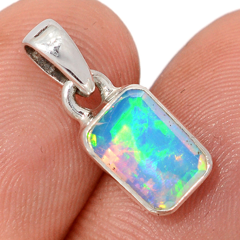 0.7" Ethiopian Opal Faceted Pendants - EOFP2260