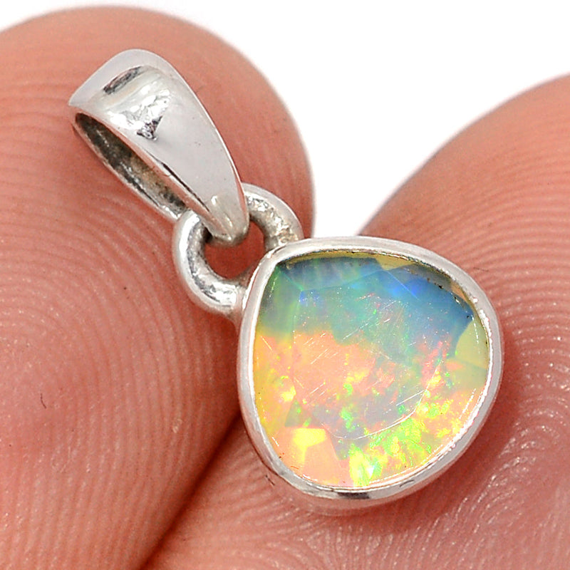 0.6" Ethiopian Opal Faceted Pendants - EOFP2261