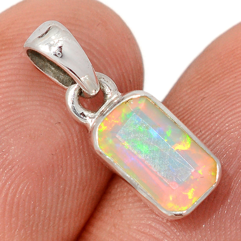 0.7" Ethiopian Opal Faceted Pendants - EOFP2262