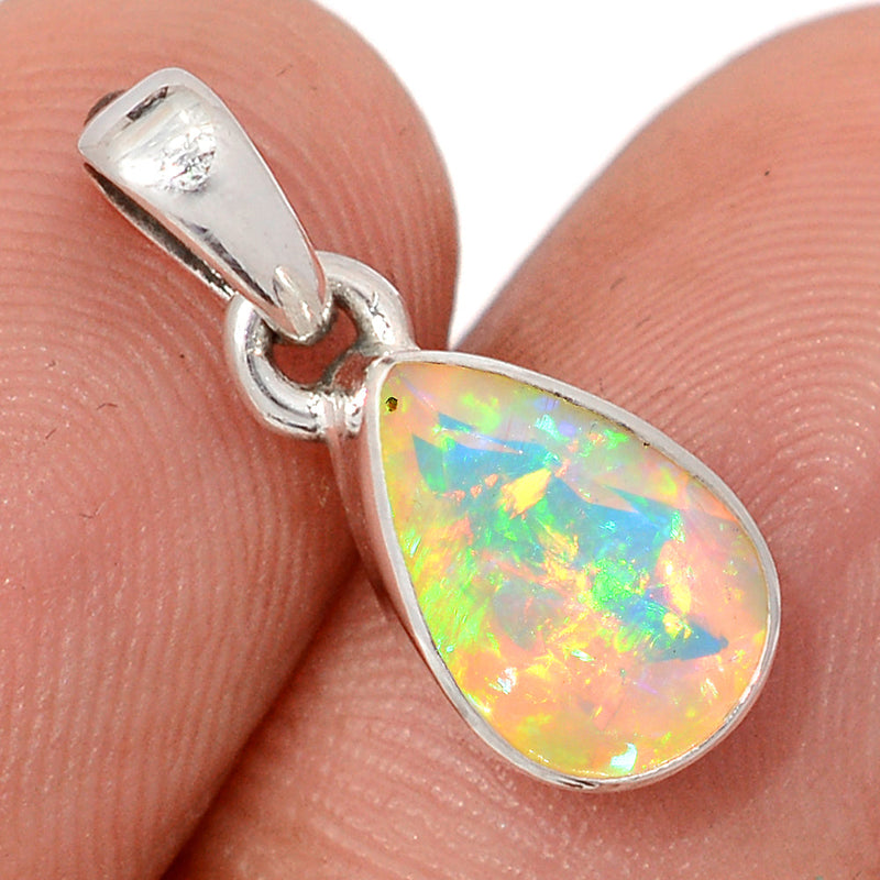 0.7" Ethiopian Opal Faceted Pendants - EOFP2263