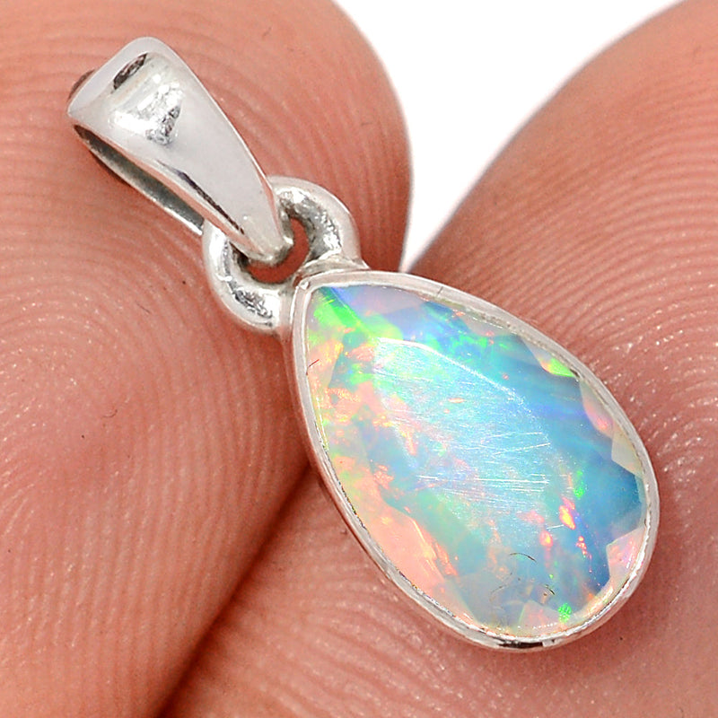 0.8" Ethiopian Opal Faceted Pendants - EOFP2267