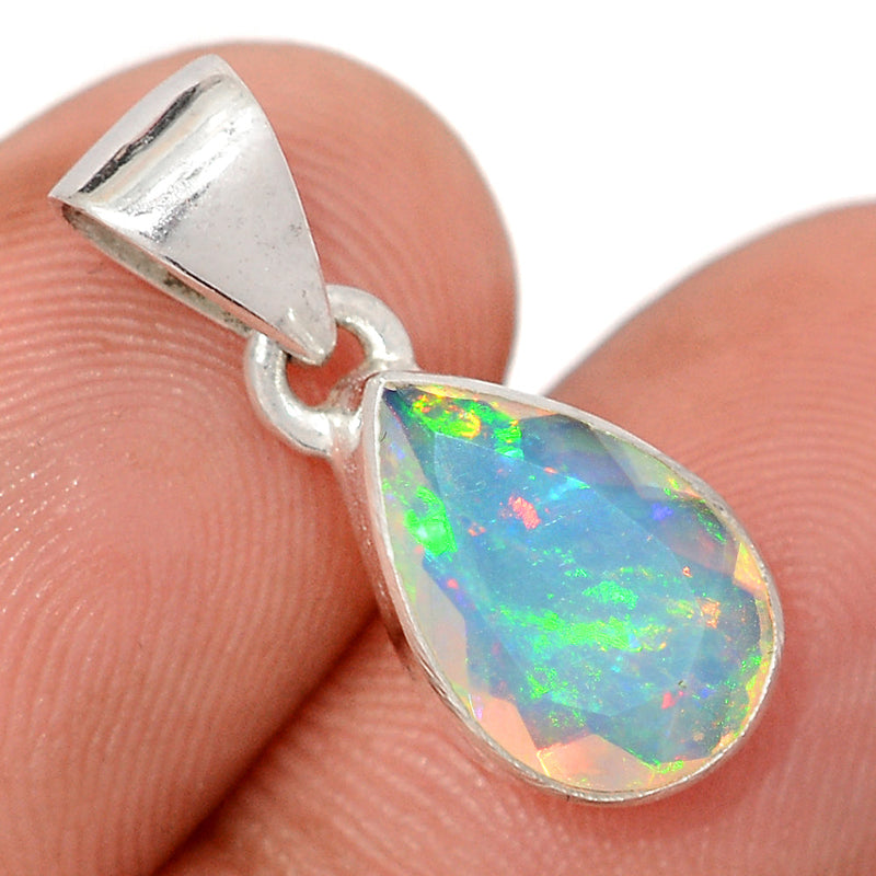 0.8" Ethiopian Opal Faceted Pendants - EOFP2279