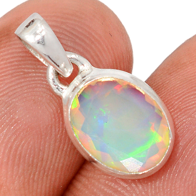0.7" Ethiopian Opal Faceted Pendants - EOFP2280