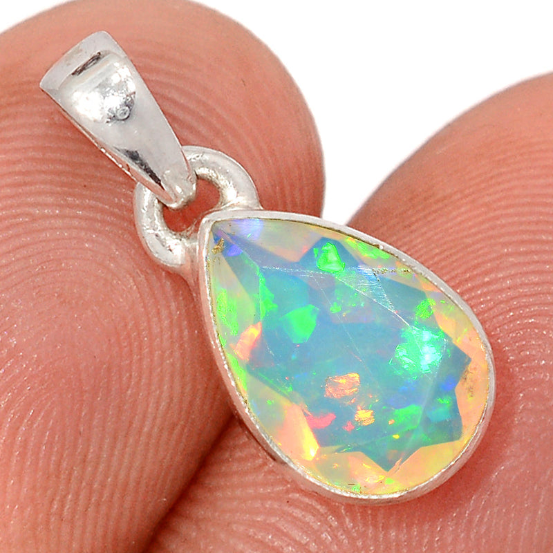 0.7" Ethiopian Opal Faceted Pendants - EOFP2281