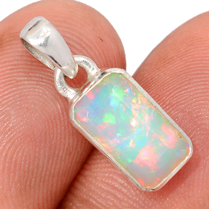 0.8" Ethiopian Opal Faceted Pendants - EOFP2282