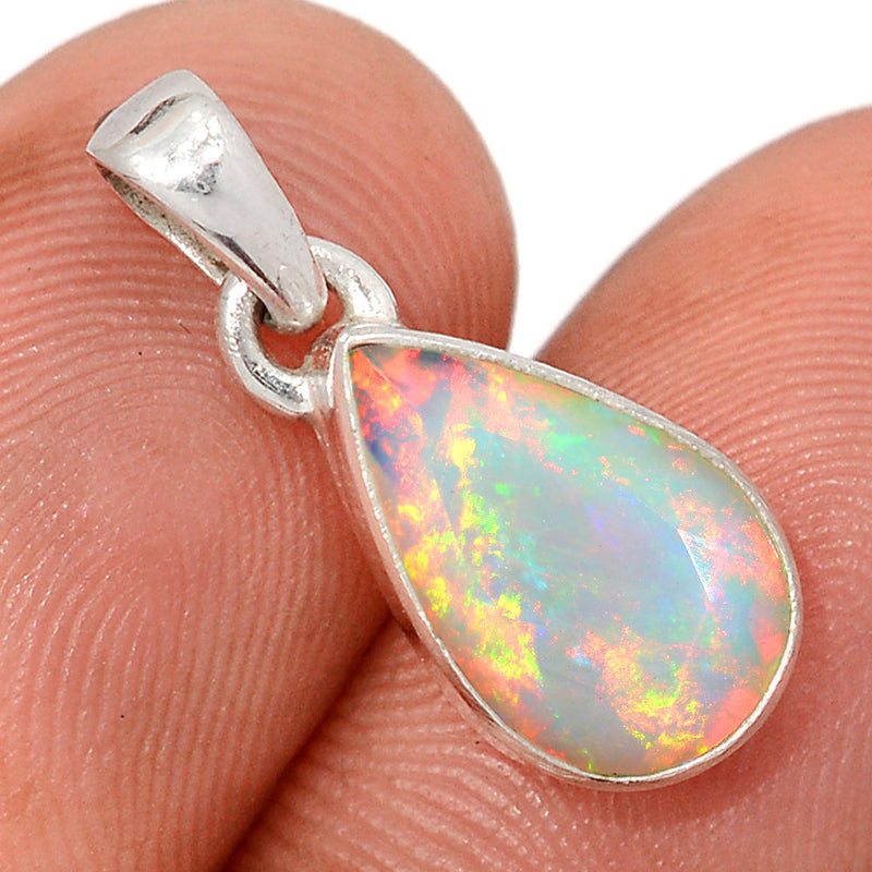 0.8" Ethiopian Opal Faceted Pendants - EOFP2283