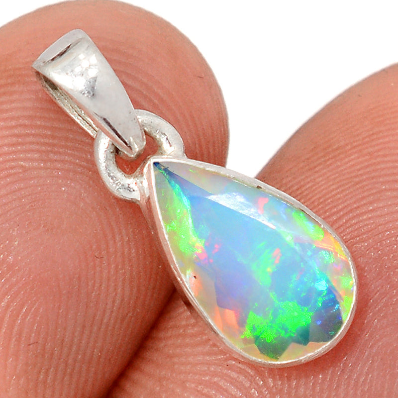 0.8" Ethiopian Opal Faceted Pendants - EOFP2286