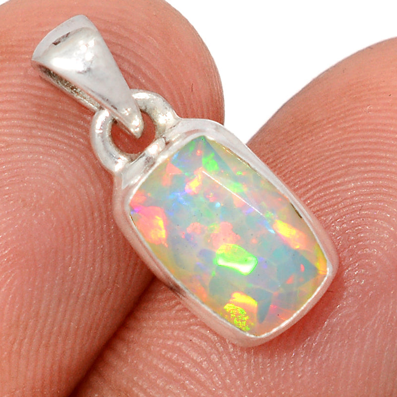 0.7" Ethiopian Opal Faceted Pendants - EOFP2287
