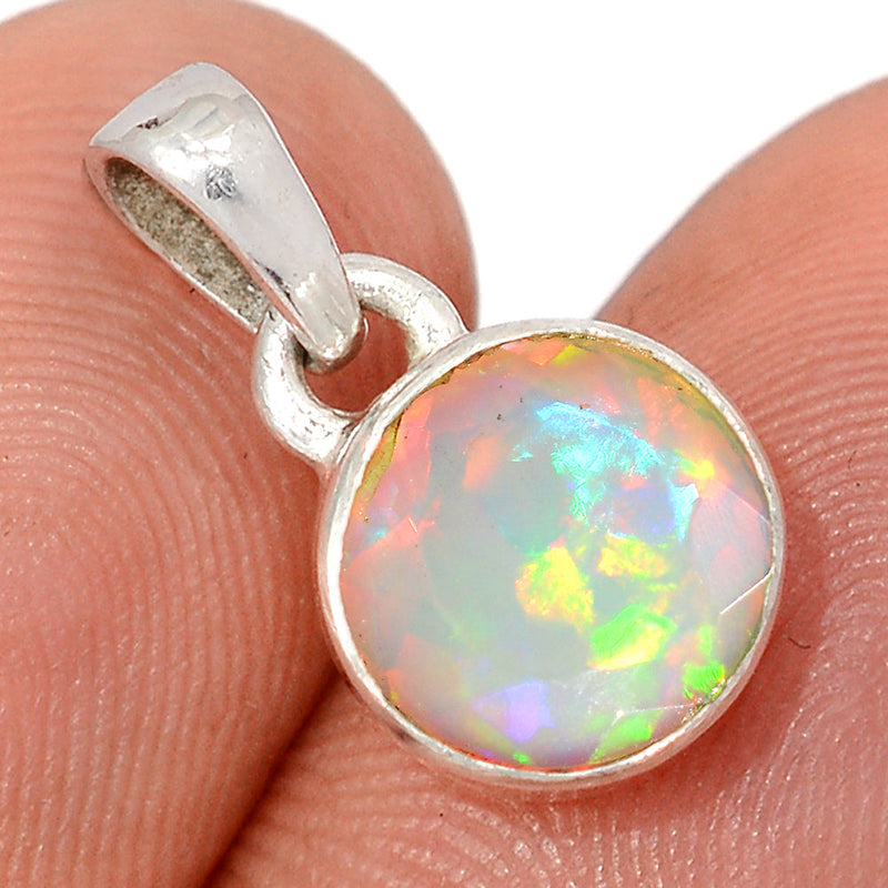 0.7" Ethiopian Opal Faceted Pendants - EOFP2288