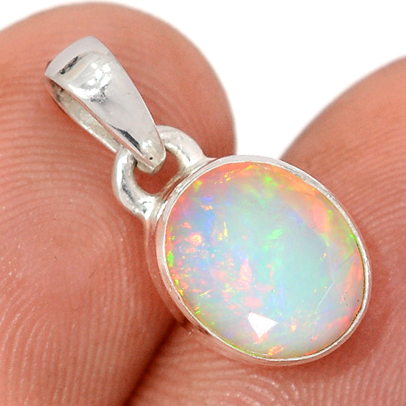 0.7" Ethiopian Opal Faceted Pendants - EOFP2290