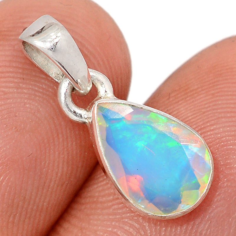 0.7" Ethiopian Opal Faceted Pendants - EOFP2291