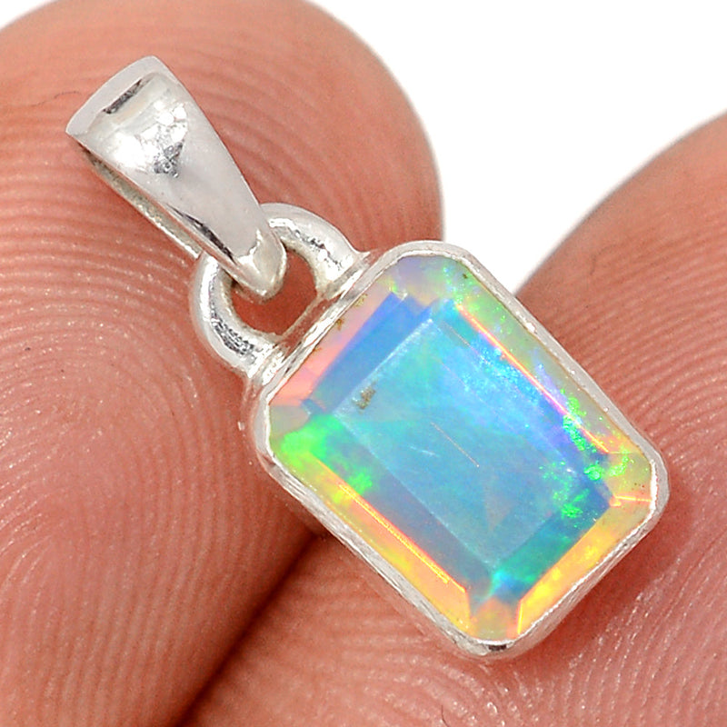 0.7" Ethiopian Opal Faceted Pendants - EOFP2292
