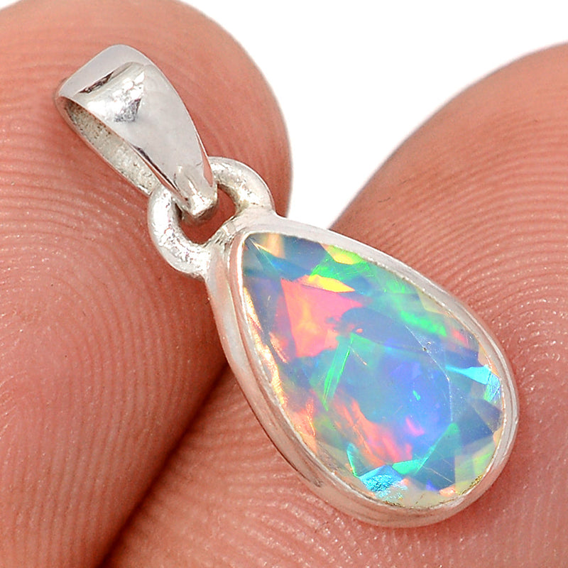 0.8" Ethiopian Opal Faceted Pendants - EOFP2293