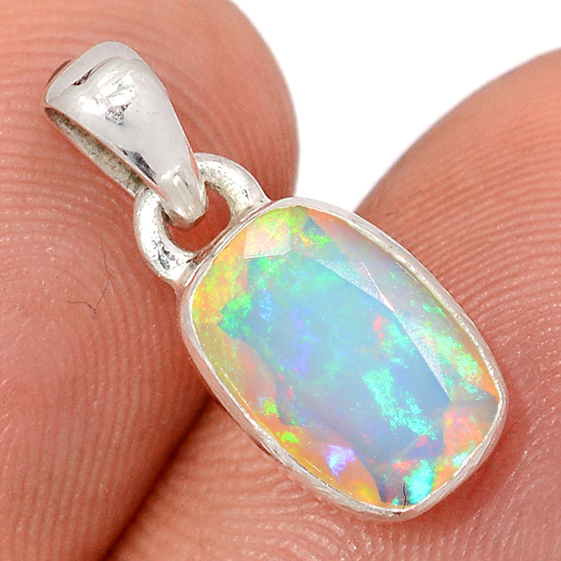 0.7" Ethiopian Opal Faceted Pendants - EOFP2294