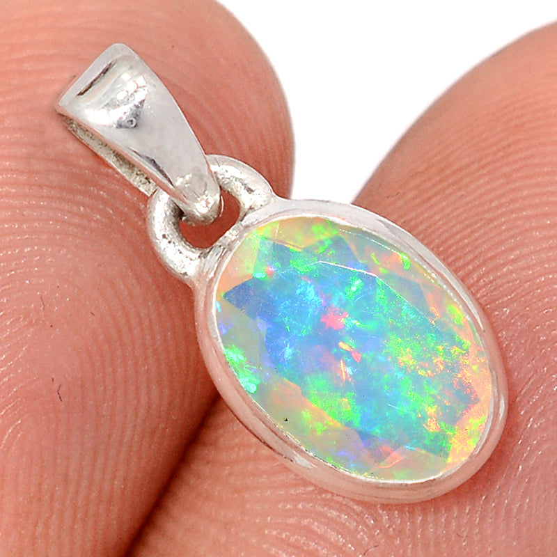 0.7" Ethiopian Opal Faceted Pendants - EOFP2295