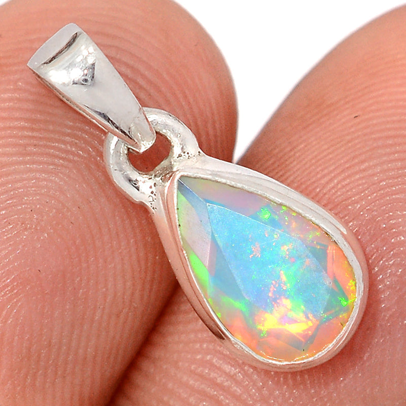 0.7" Ethiopian Opal Faceted Pendants - EOFP2299