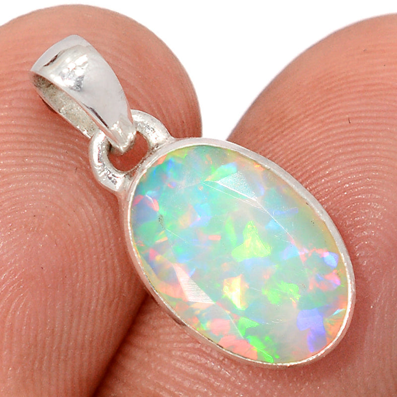 0.8" Ethiopian Opal Faceted Pendants - EOFP2300