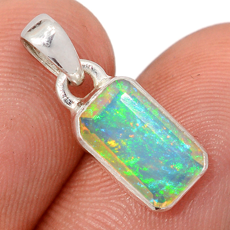 0.7" Ethiopian Opal Faceted Pendants - EOFP2302