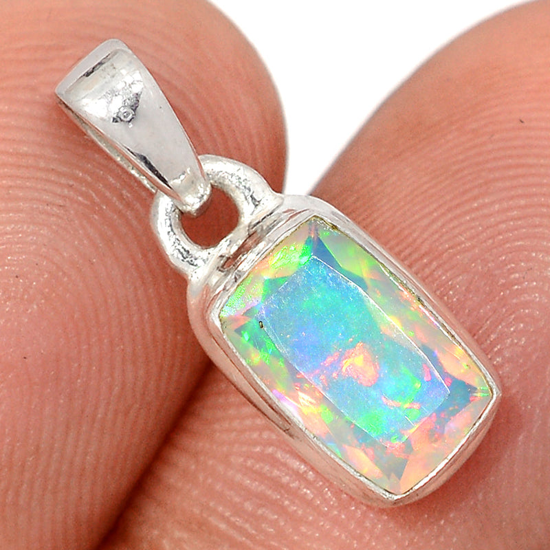 0.7" Ethiopian Opal Faceted Pendants - EOFP2304