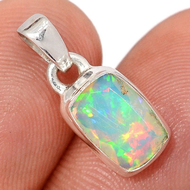0.7" Ethiopian Opal Faceted Pendants - EOFP2306