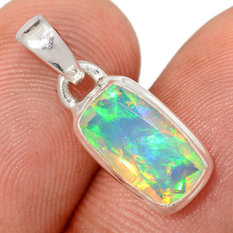 0.8" Ethiopian Opal Faceted Pendants - EOFP2308