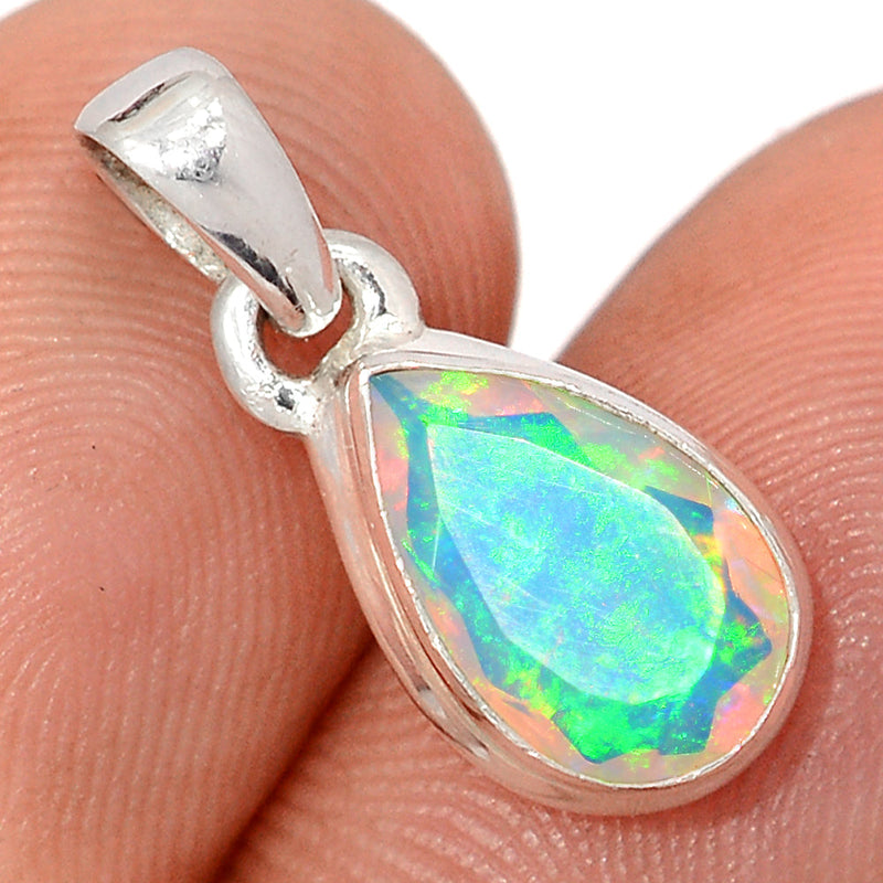 0.8" Ethiopian Opal Faceted Pendants - EOFP2309