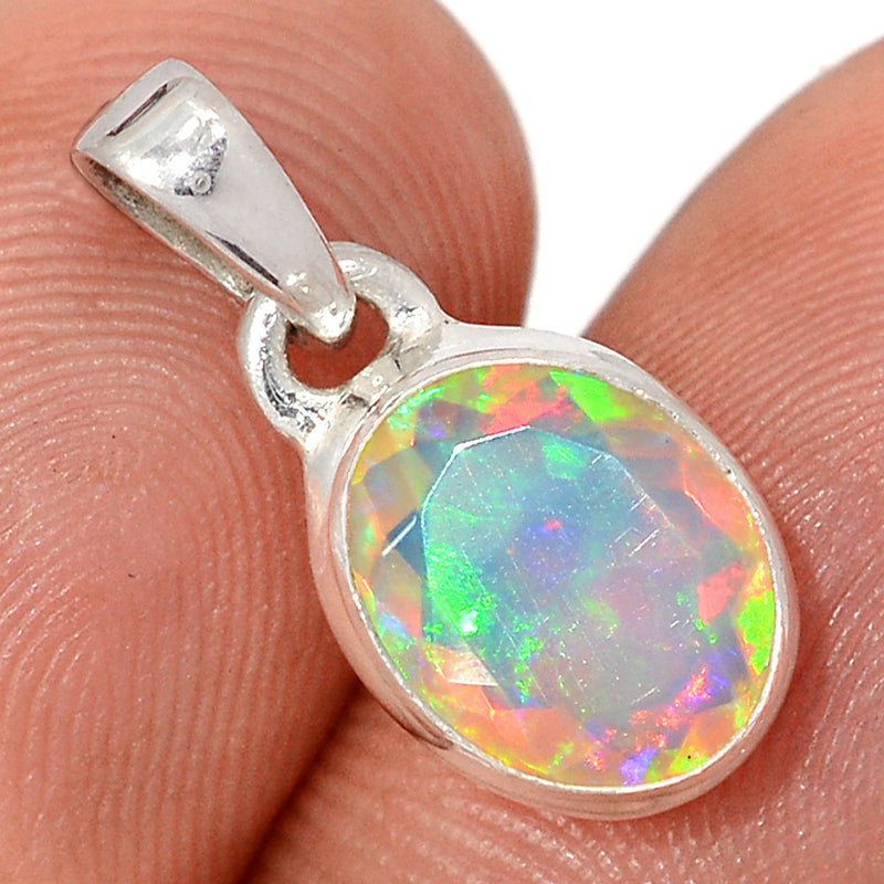 0.7" Ethiopian Opal Faceted Pendants - EOFP2310