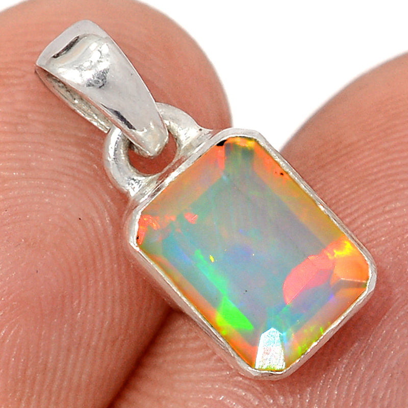 0.7" Ethiopian Opal Faceted Pendants - EOFP2311