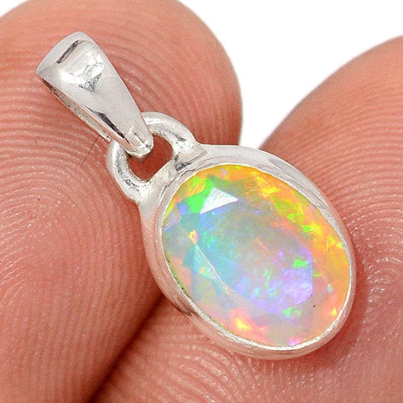 0.7" Ethiopian Opal Faceted Pendants - EOFP2312