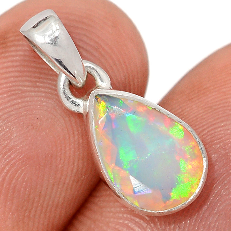 0.7" Ethiopian Opal Faceted Pendants - EOFP2313