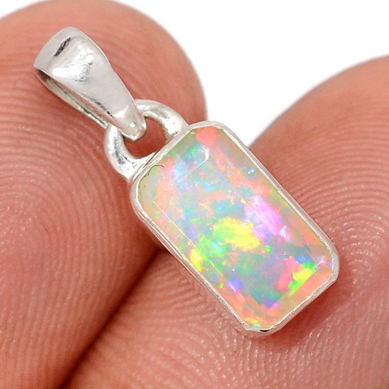 0.7" Ethiopian Opal Faceted Pendants - EOFP2314