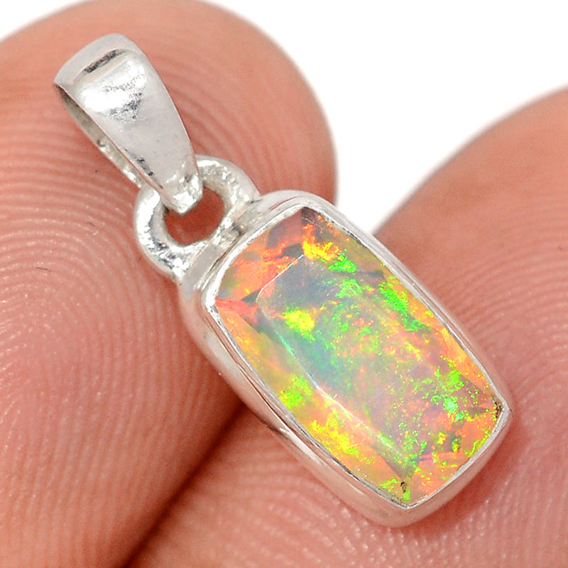 0.8" Ethiopian Opal Faceted Pendants - EOFP2318