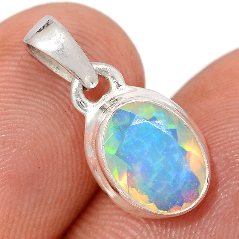0.7" Ethiopian Opal Faceted Pendants - EOFP2321
