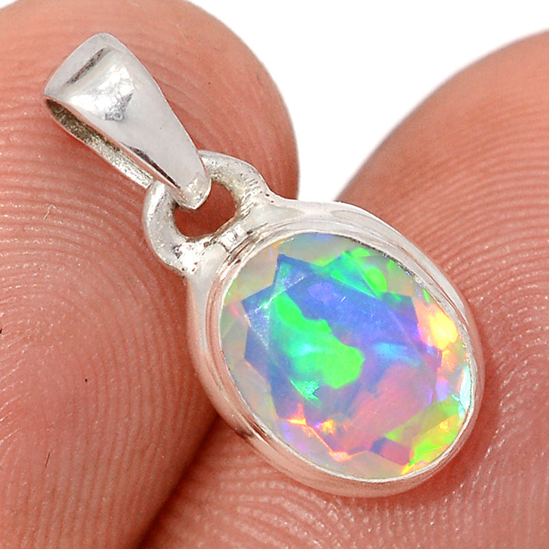 0.7" Ethiopian Opal Faceted Pendants - EOFP2324