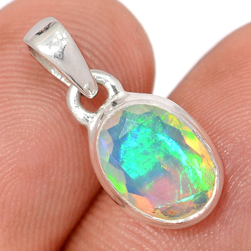 0.7" Ethiopian Opal Faceted Pendants - EOFP2326