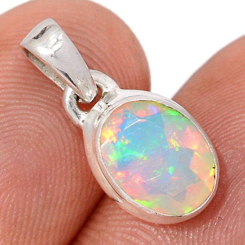 0.7" Ethiopian Opal Faceted Pendants - EOFP2328