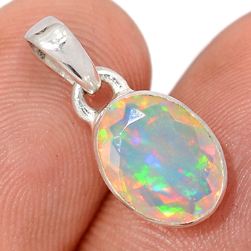 0.7" Ethiopian Opal Faceted Pendants - EOFP2329