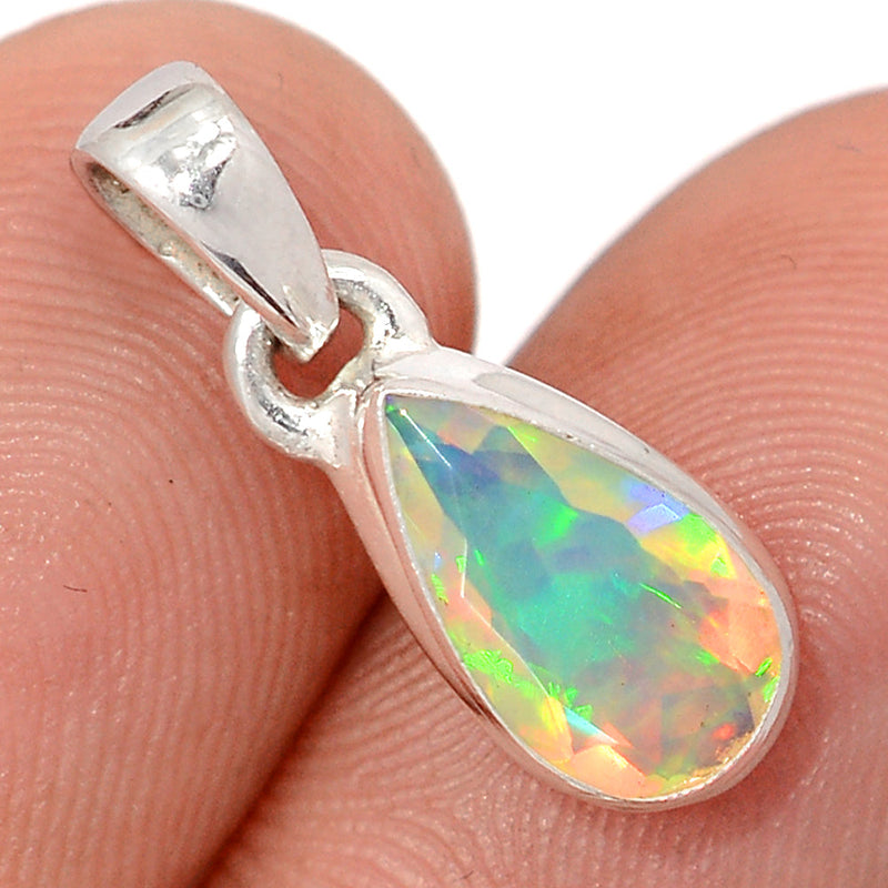 0.7" Ethiopian Opal Faceted Pendants - EOFP2332