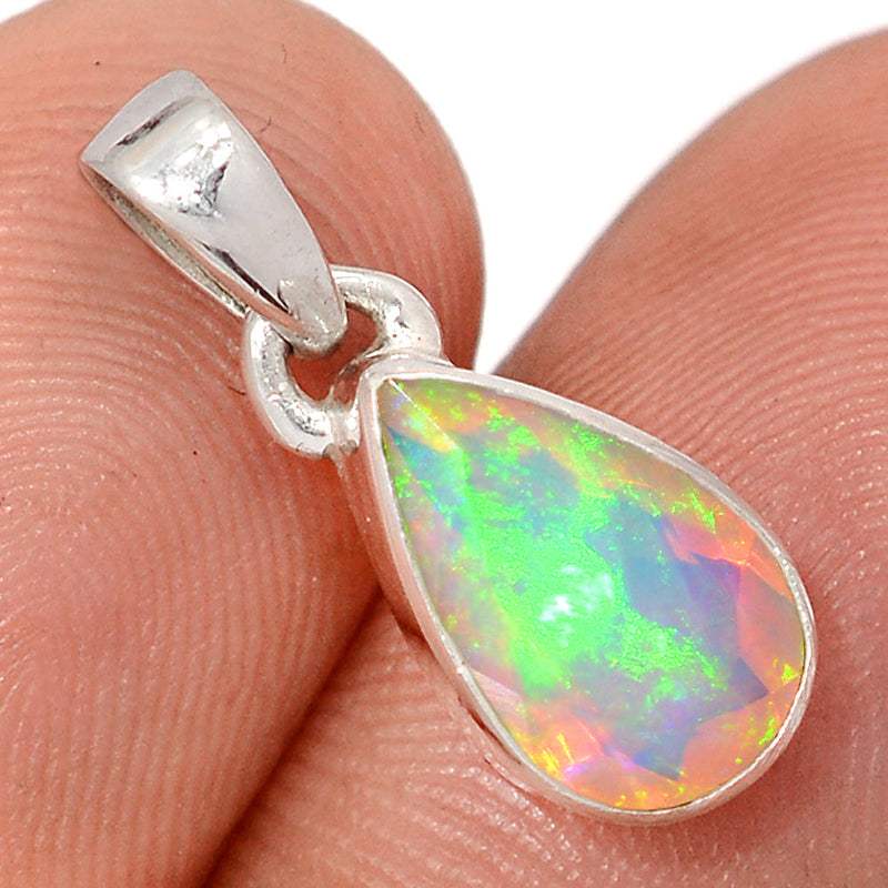 0.7" Ethiopian Opal Faceted Pendants - EOFP2334
