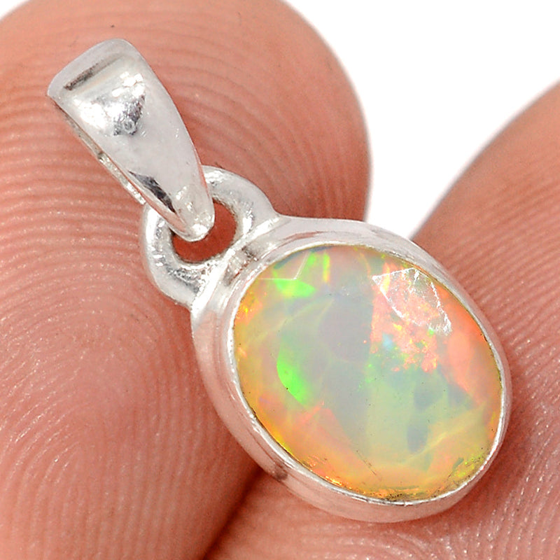 0.7" Ethiopian Opal Faceted Pendants - EOFP2335
