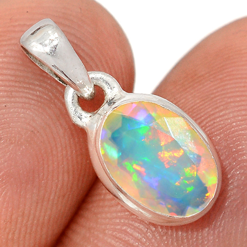 0.7" Ethiopian Opal Faceted Pendants - EOFP2336