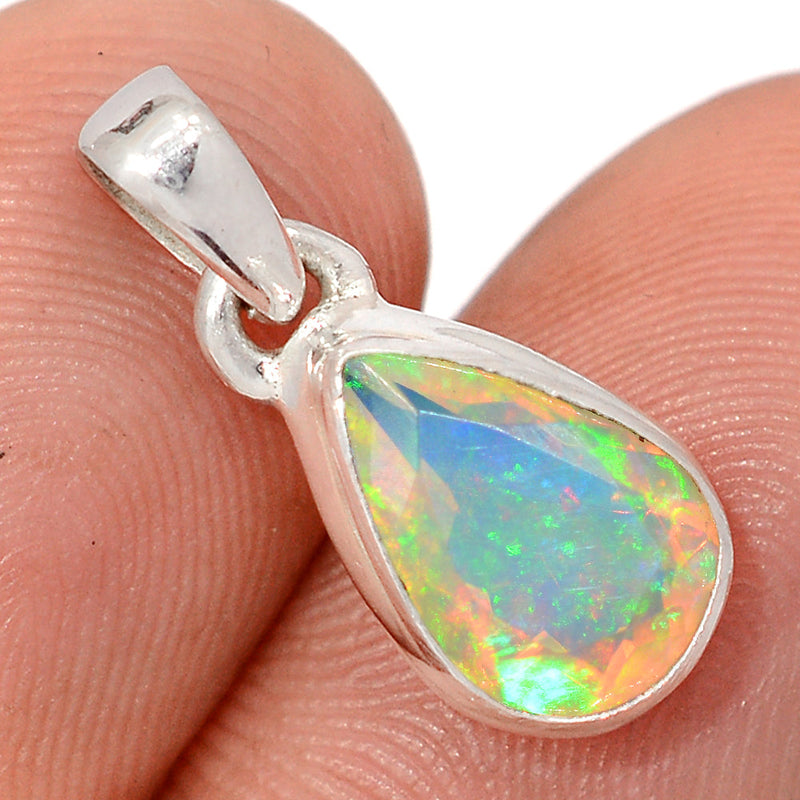 0.7" Ethiopian Opal Faceted Pendants - EOFP2337
