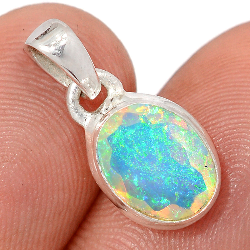 0.7" Ethiopian Opal Faceted Pendants - EOFP2338