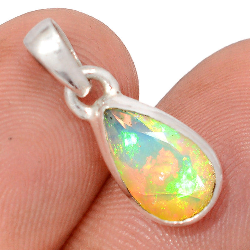 0.8" Ethiopian Opal Faceted Pendants - EOFP2339