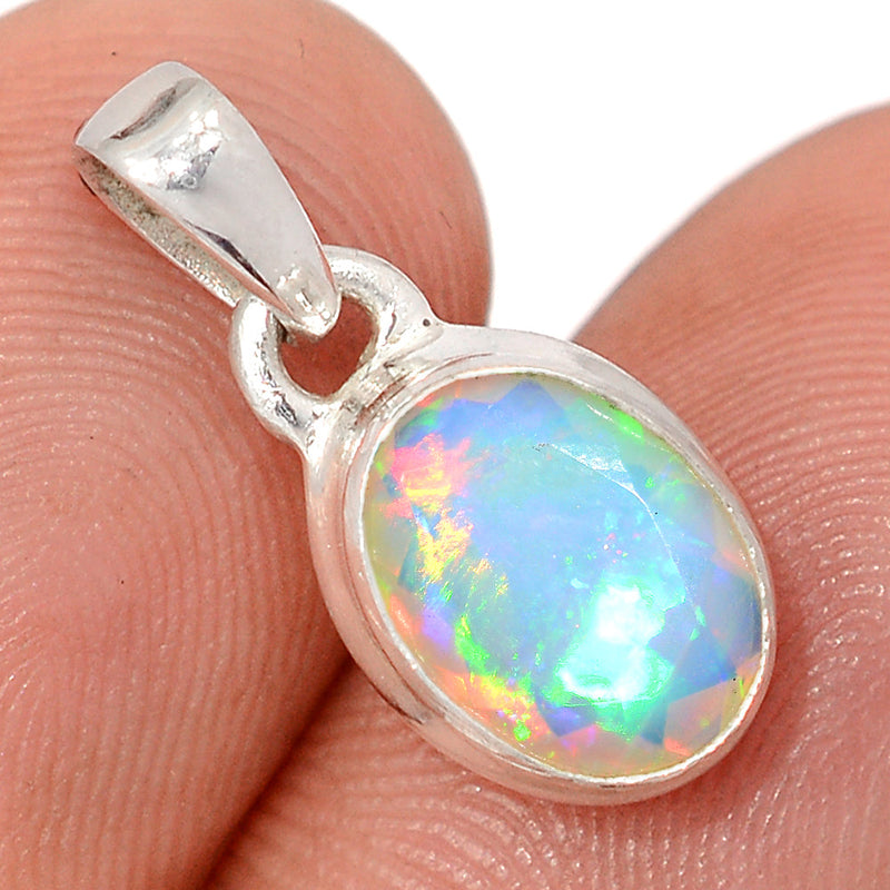 0.8" Ethiopian Opal Faceted Pendants - EOFP2340