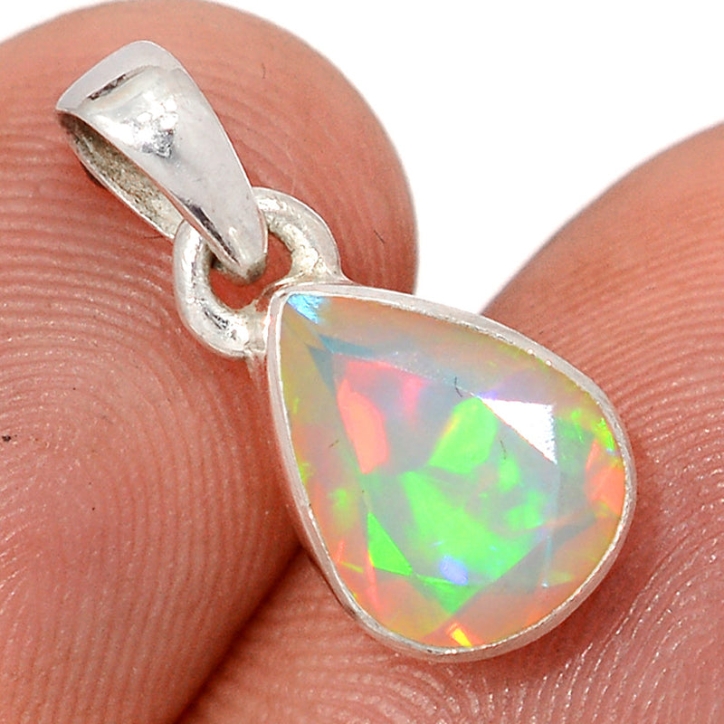 0.7" Ethiopian Opal Faceted Pendants - EOFP2342