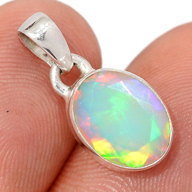 0.7" Ethiopian Opal Faceted Pendants - EOFP2343