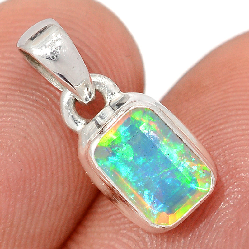 0.7" Ethiopian Opal Faceted Pendants - EOFP2345